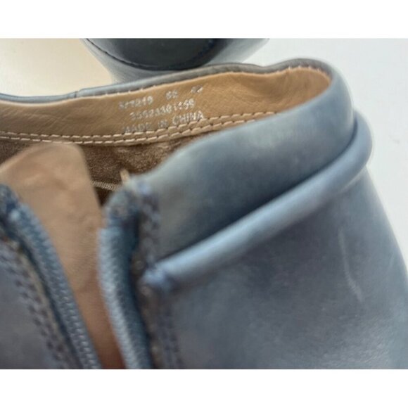 Ecco Ankle Boots Nephi Pumps Booties Blue Leather Ladies Size 40 / 9.5 Leather - Picture 5 of 9